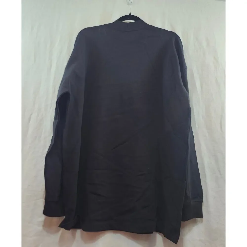 Chinatown Market SZ XXL Black Bejeweled Flaming Smiley Crew Neck Sweatshirt